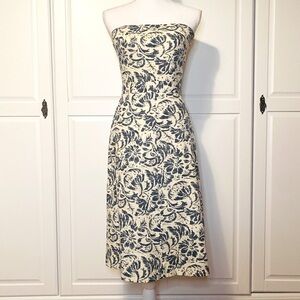 Vintage 90’s J Crew Floral Strapless Dress